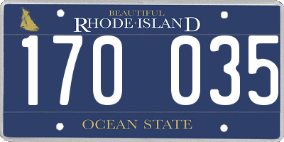 RI license plate 170035