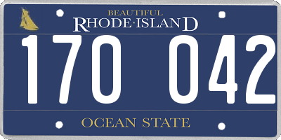 RI license plate 170042
