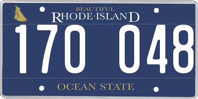 RI license plate 170048