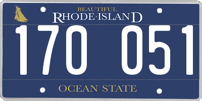 RI license plate 170051