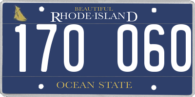 RI license plate 170060