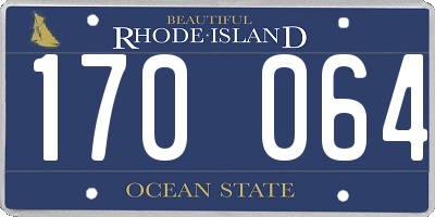 RI license plate 170064