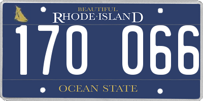 RI license plate 170066
