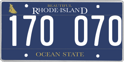 RI license plate 170070