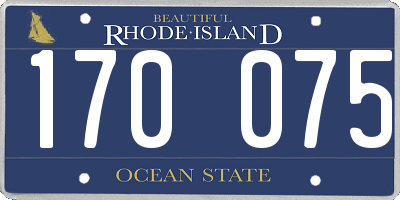 RI license plate 170075