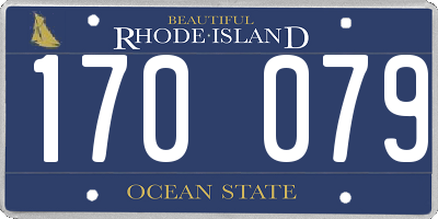 RI license plate 170079