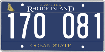 RI license plate 170081