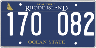 RI license plate 170082