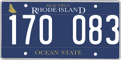 RI license plate 170083