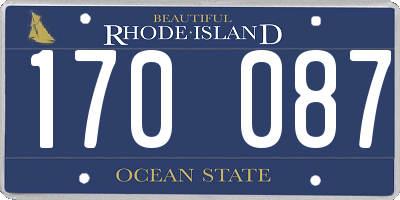 RI license plate 170087