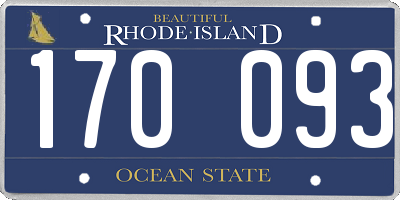 RI license plate 170093