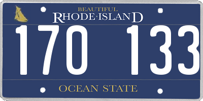 RI license plate 170133