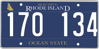 RI license plate 170134