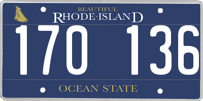 RI license plate 170136