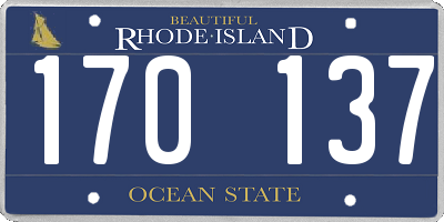 RI license plate 170137