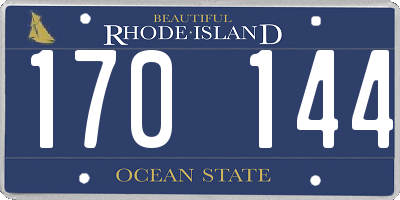 RI license plate 170144