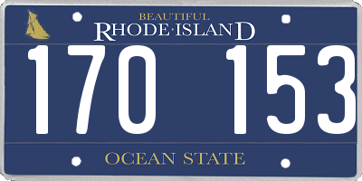 RI license plate 170153