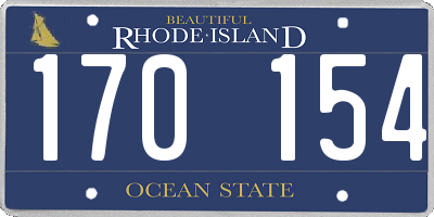 RI license plate 170154