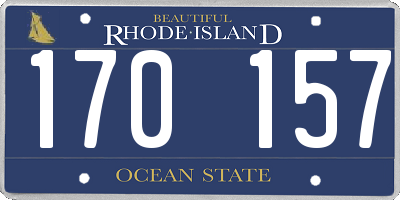 RI license plate 170157