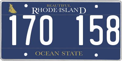 RI license plate 170158