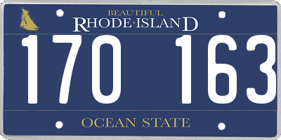 RI license plate 170163