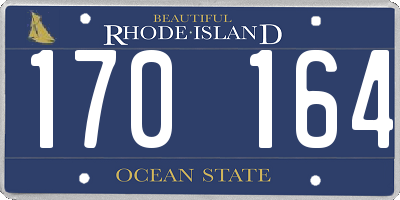 RI license plate 170164