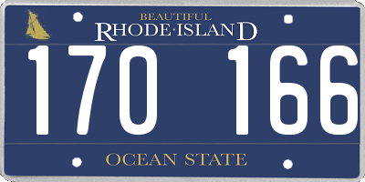RI license plate 170166