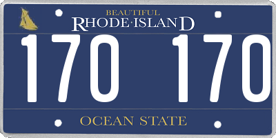RI license plate 170170