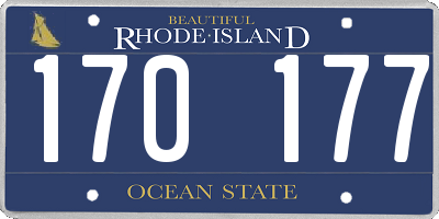 RI license plate 170177