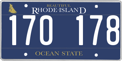 RI license plate 170178