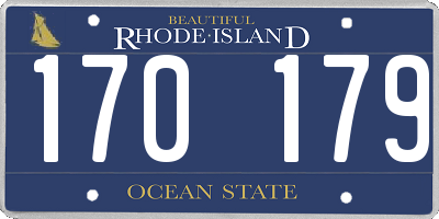 RI license plate 170179