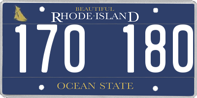 RI license plate 170180