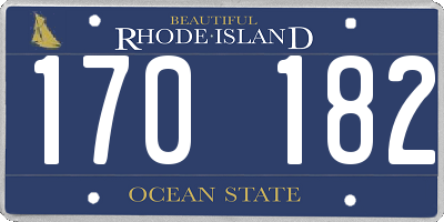 RI license plate 170182