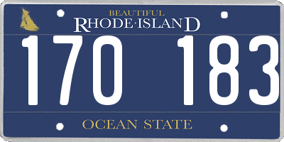 RI license plate 170183
