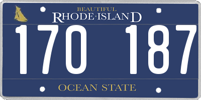 RI license plate 170187