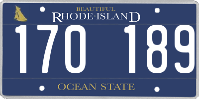 RI license plate 170189