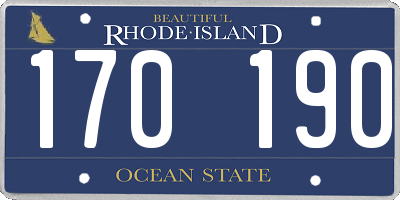RI license plate 170190