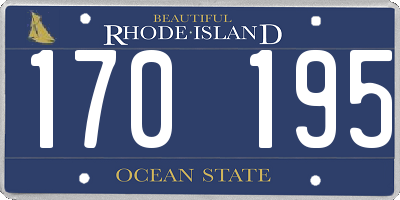 RI license plate 170195