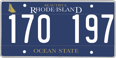 RI license plate 170197