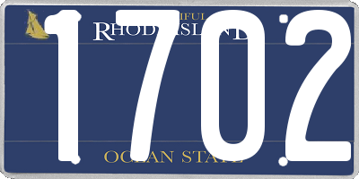 RI license plate 1702