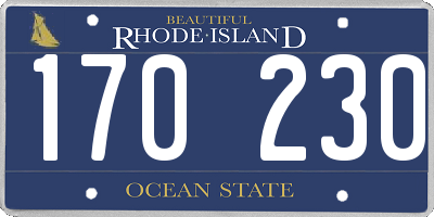 RI license plate 170230