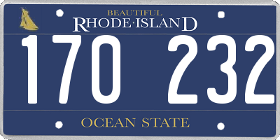 RI license plate 170232