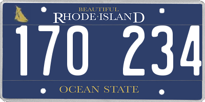 RI license plate 170234