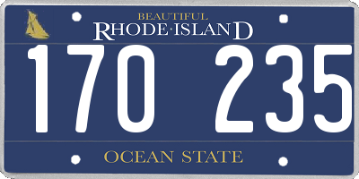 RI license plate 170235