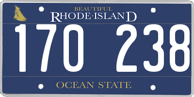 RI license plate 170238