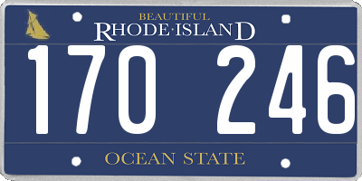 RI license plate 170246