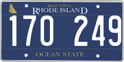 RI license plate 170249