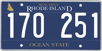 RI license plate 170251