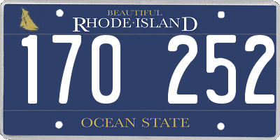 RI license plate 170252