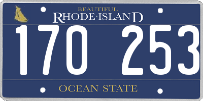 RI license plate 170253